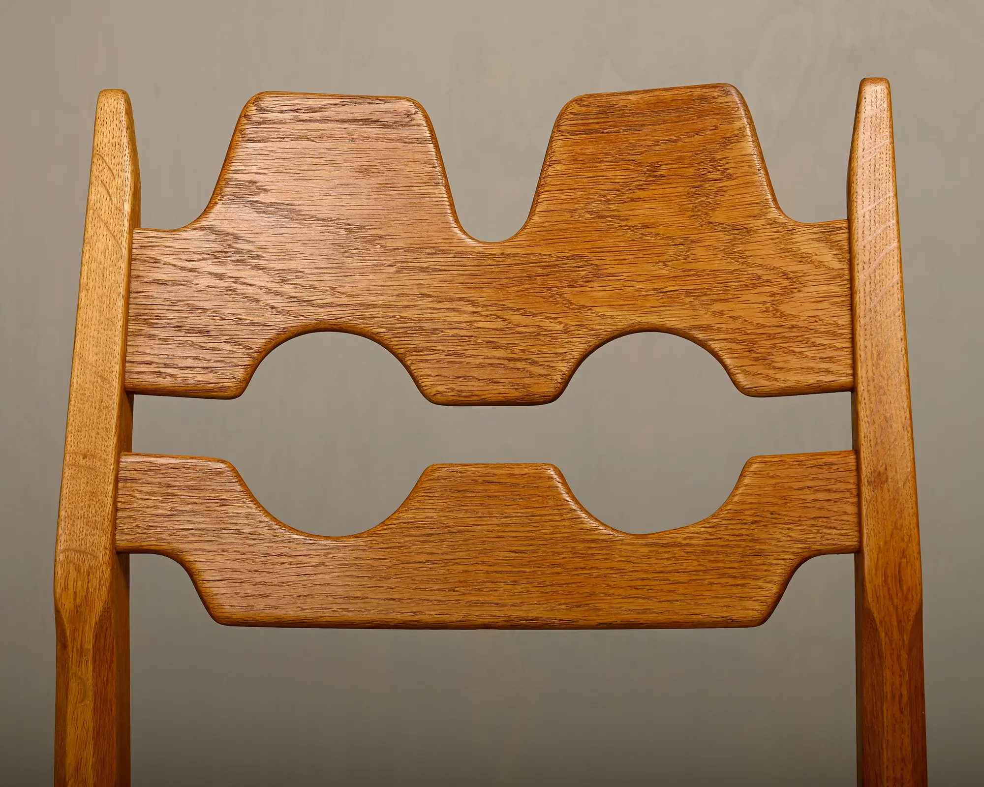 Henning Kjærnulf Set of 4 Razorblade Model 54 Dining Chairs in Off-White Bouclé and Oak