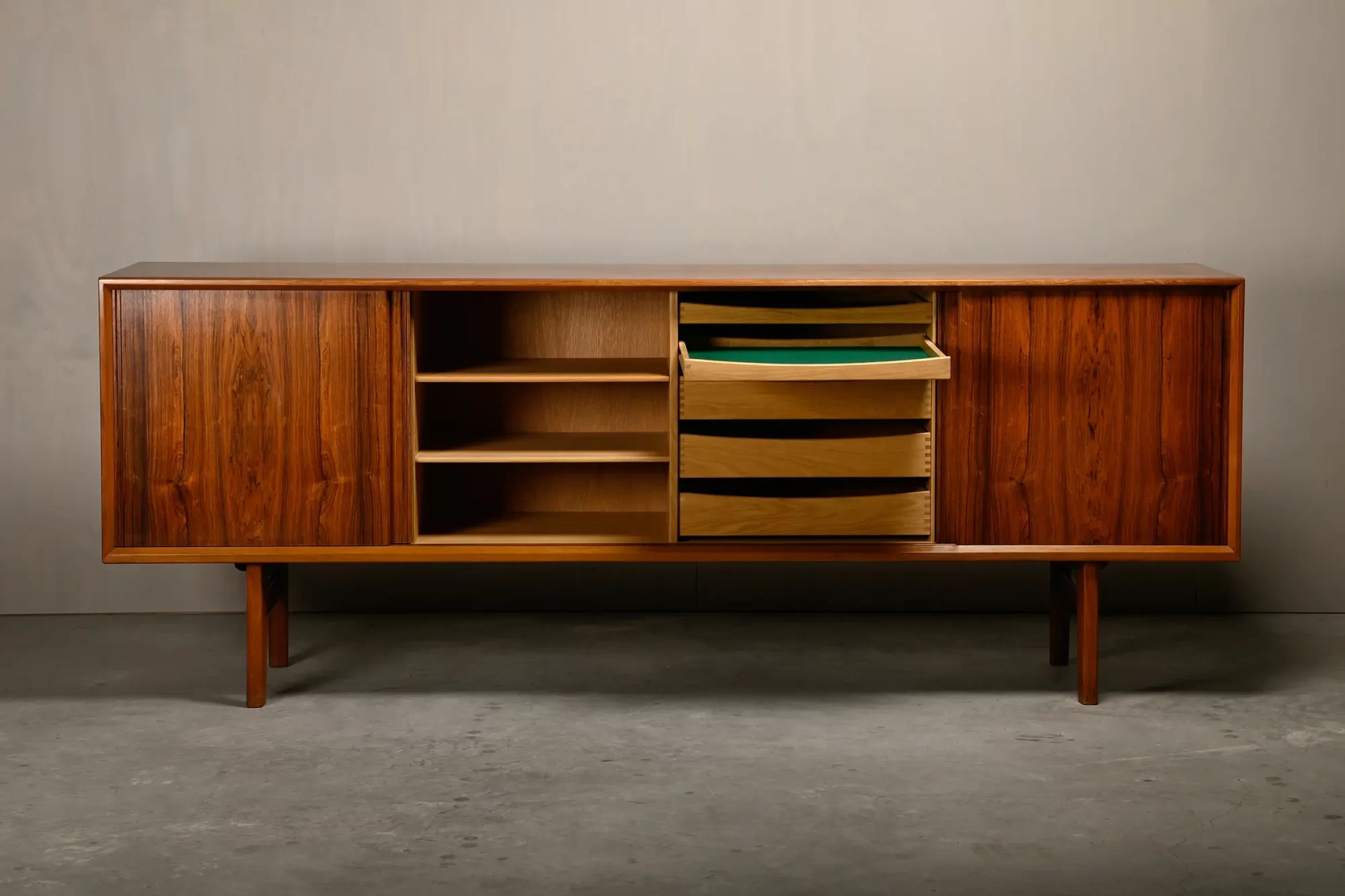 Henry Kjærnulf large Sideboard in rosewood for Bruno Hansen, Denmark 1960s