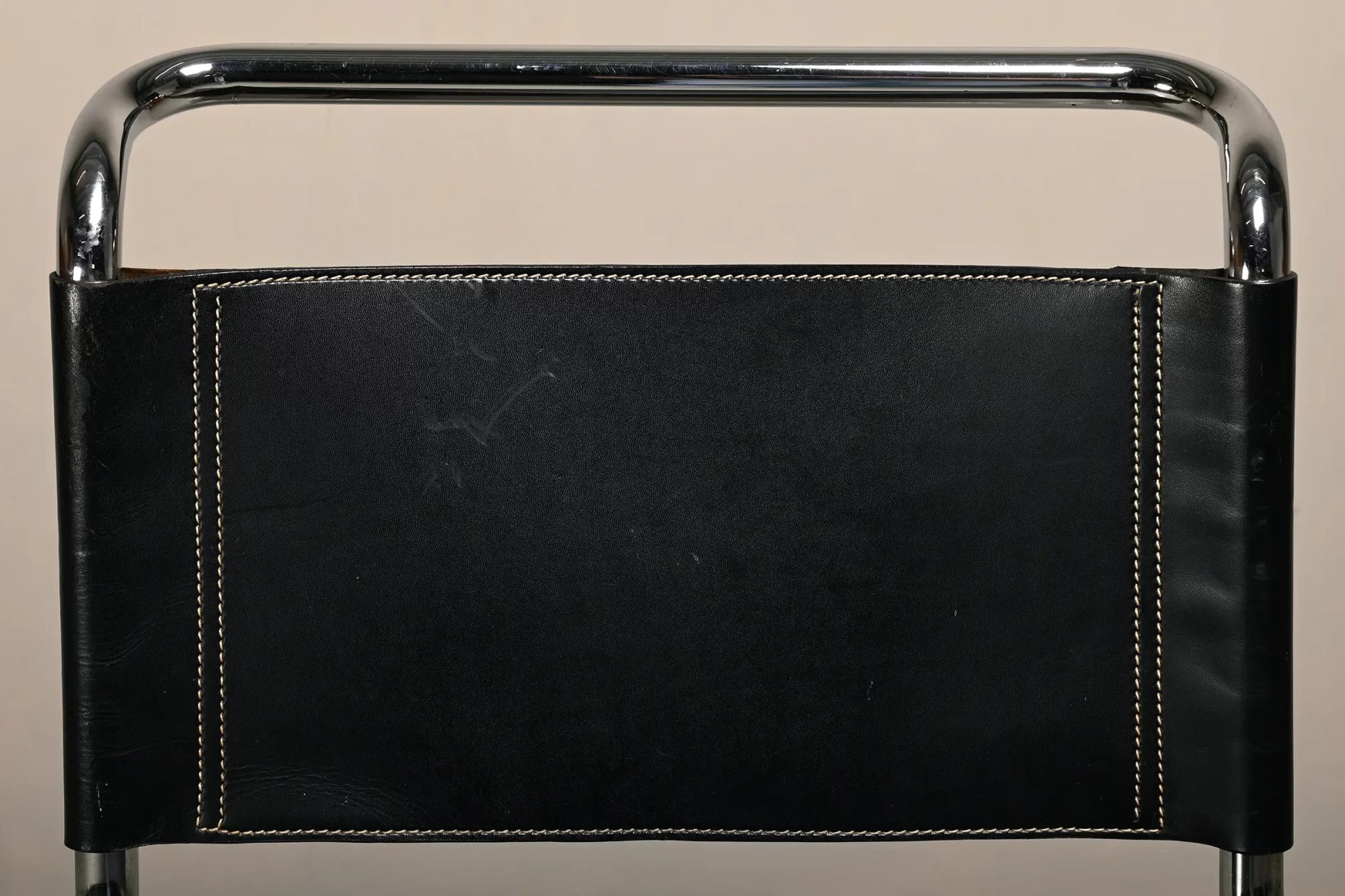 Mies Van Der Rohe MR10 Cantilever Chairs in Black Leather for Fasem, Italy