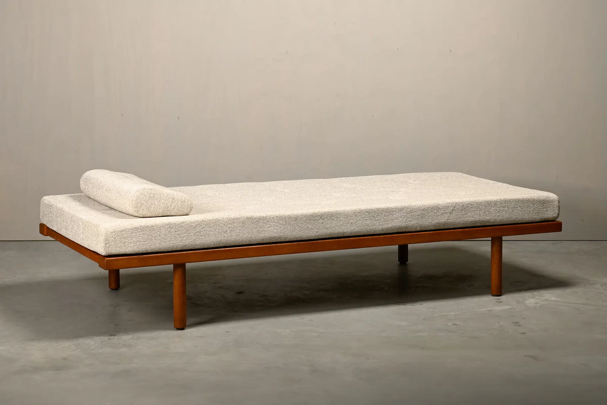 Børge Mogensen daybed Model 190 oak and natural fabric, Fredericia Stolefabrik