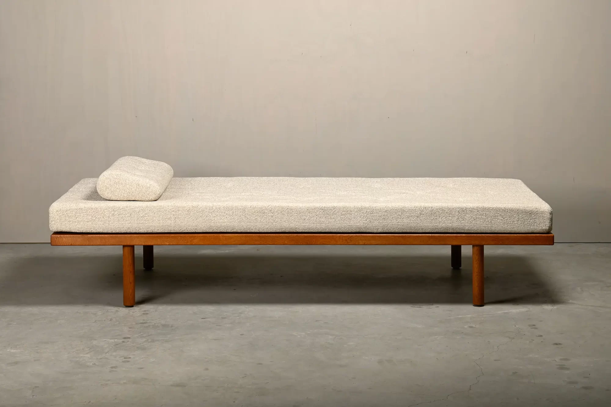 Børge Mogensen daybed Model 190 oak and natural fabric, Fredericia Stolefabrik