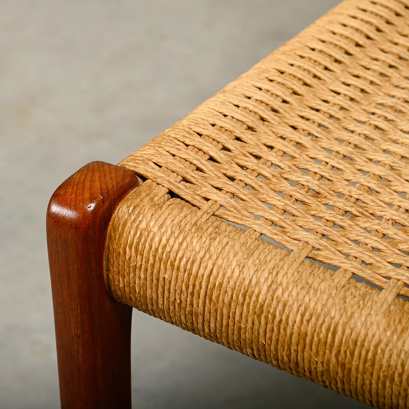 Niels O. Møller Dining Chairs Teak Papercord Model 71, J.L. Møllers Møbelfabrik