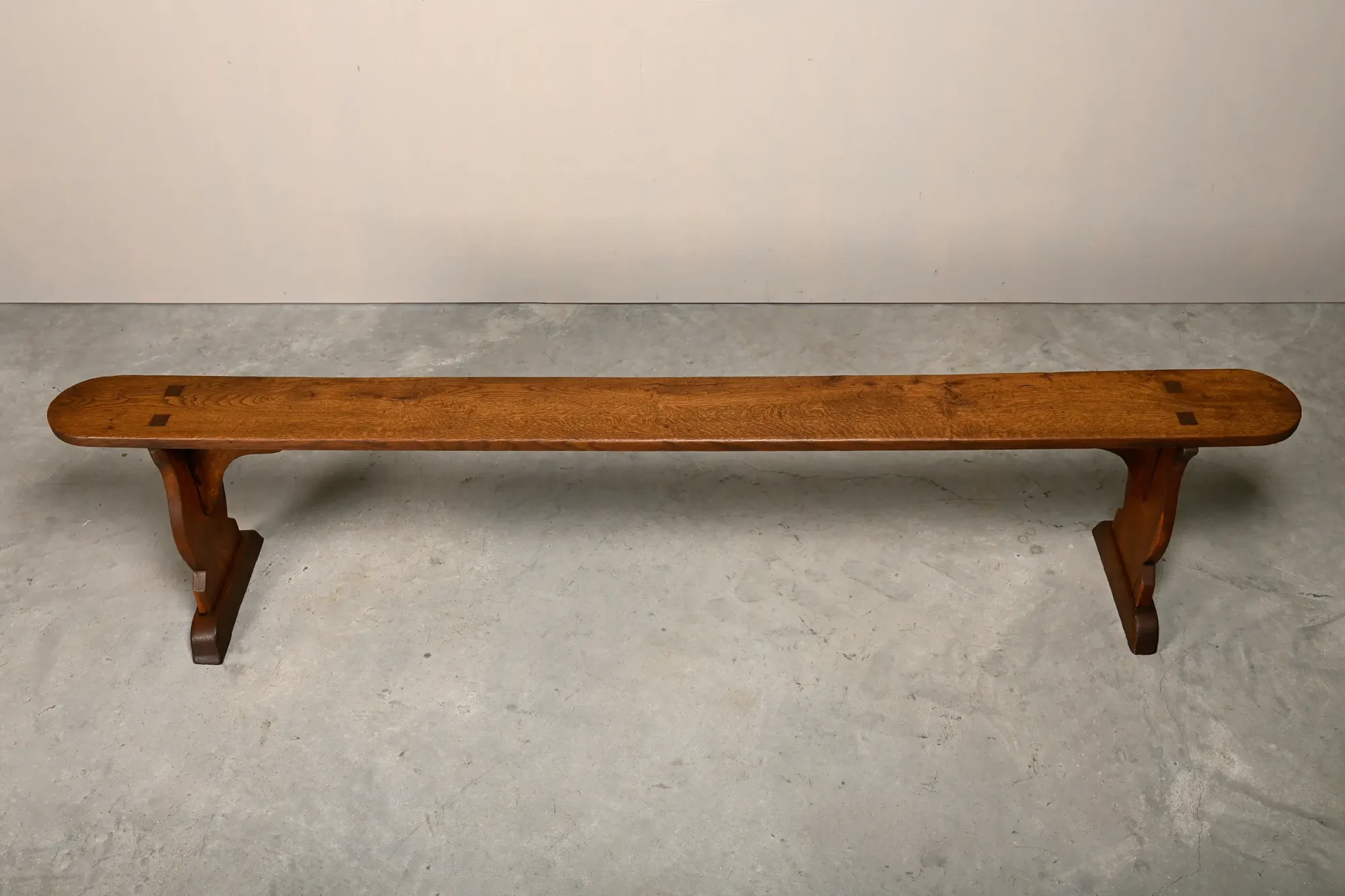 Antique, Primitive and Rustic Farm Benches in solid Oak, France 1920’s