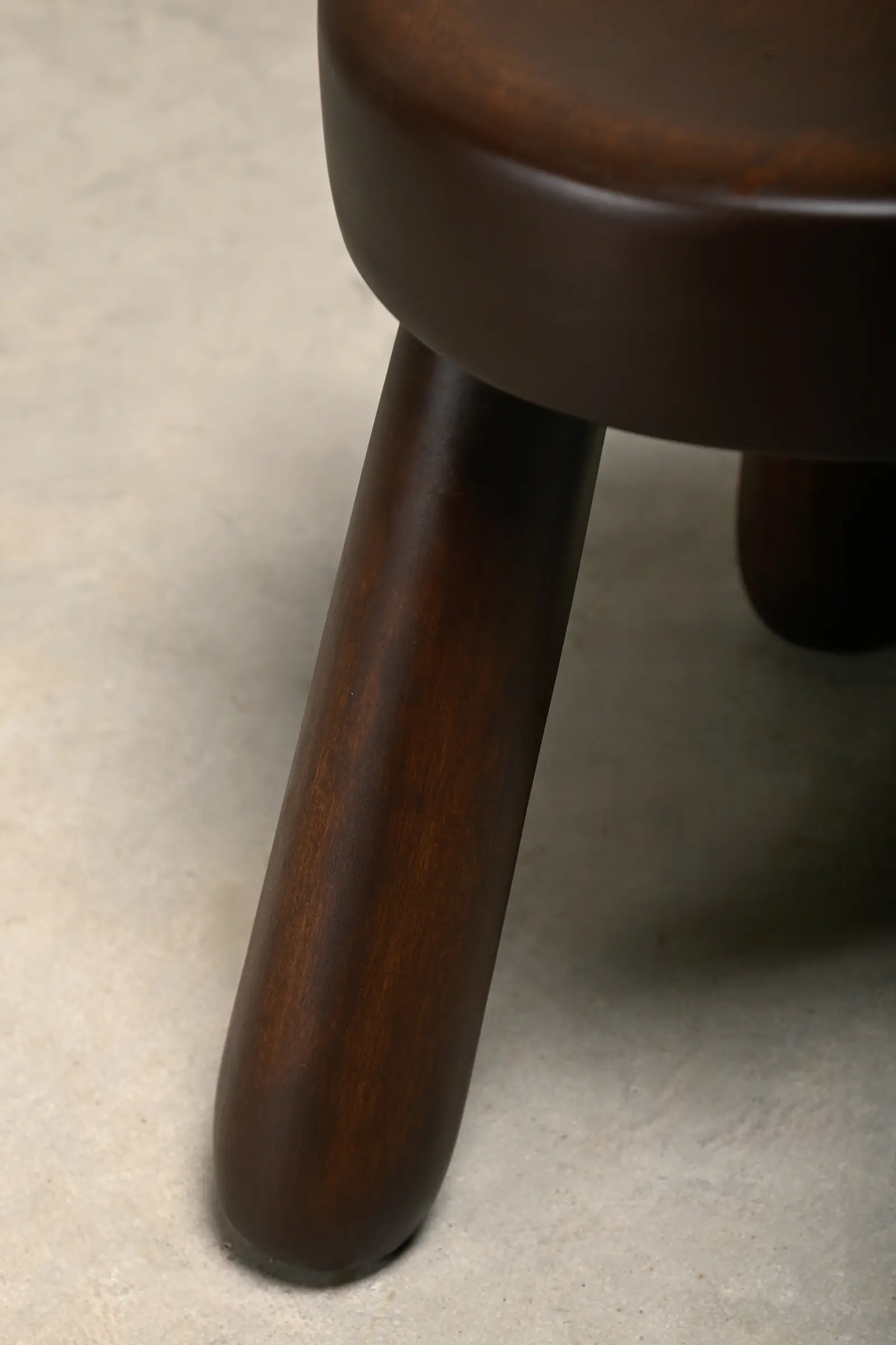 Scandinavian wooden tripod Stool in the style of Ingvar Hildingsson Sweden 1970s