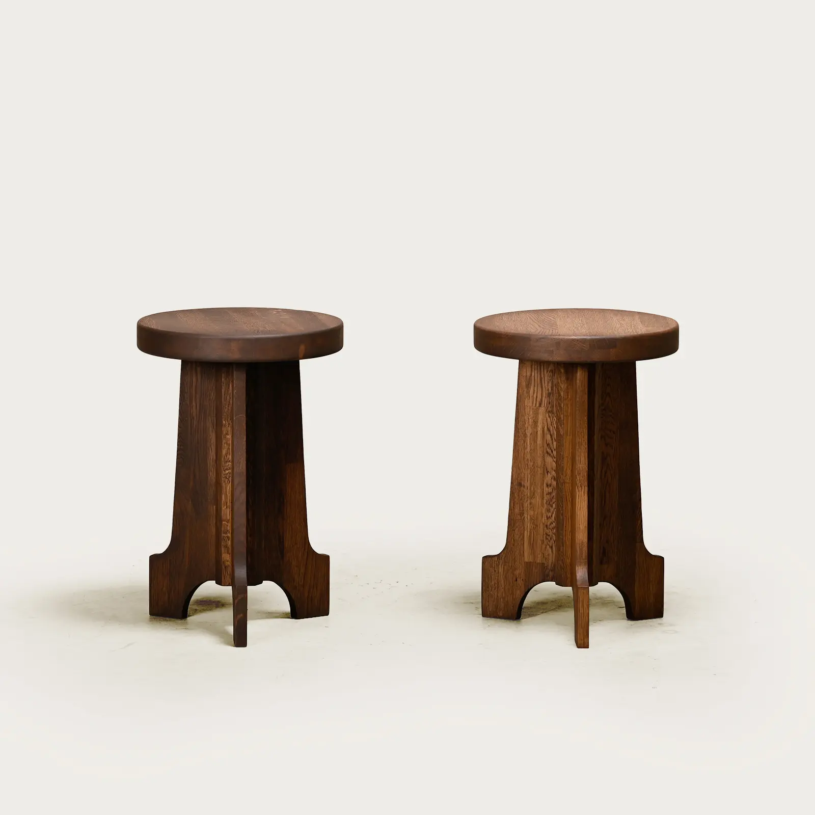 Scandinavian Art Deco Tripod Stools