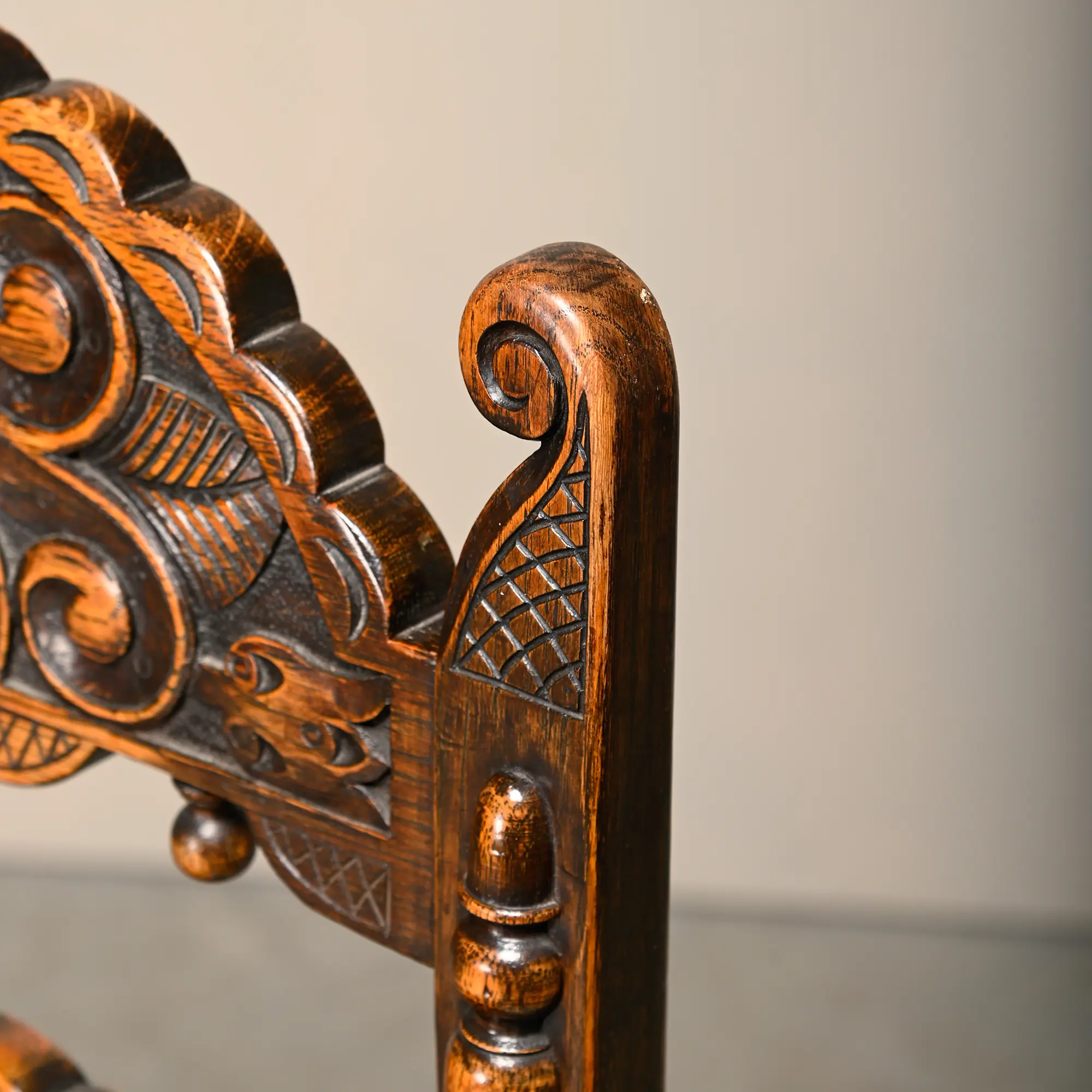 Antique Yorkshire Back Stools, 18th Century
