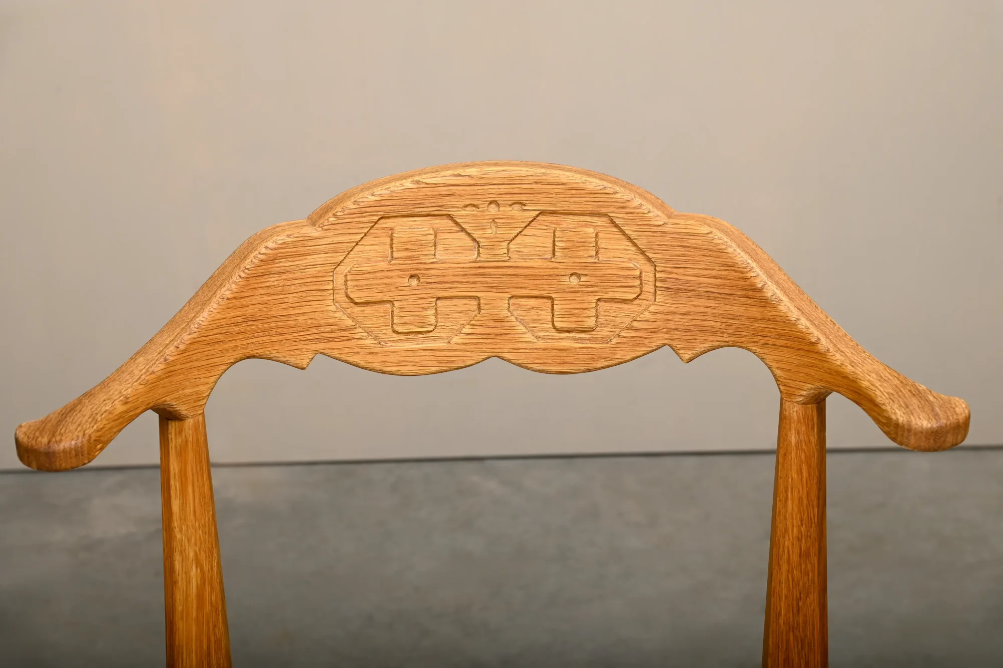 Henning Kjærnulf dining chairs set in Oak and Sheepskin, Denmark, 1960s