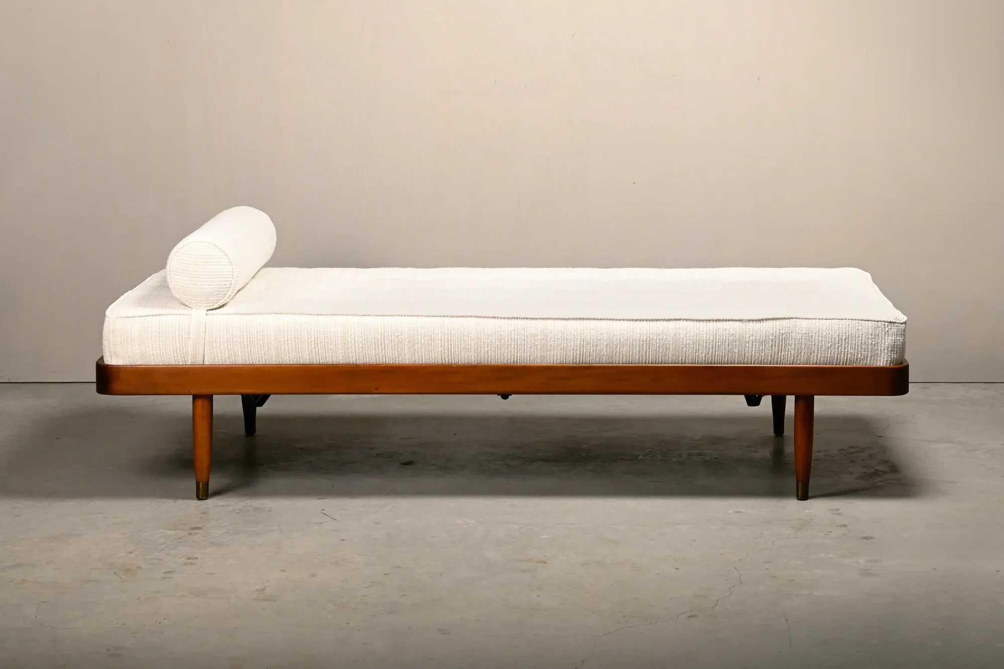 Scandinavian Daybed in stained Wood and Fabric for Horsens Møbelfabrik, Denmark