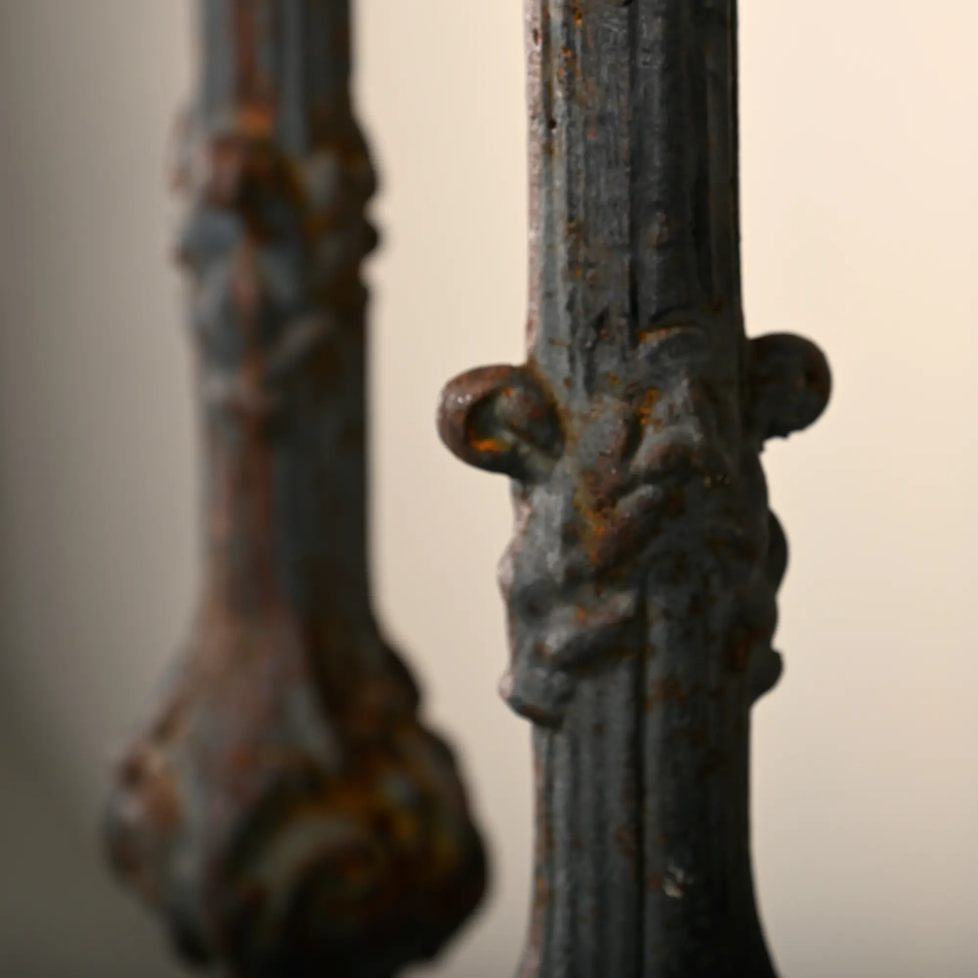 Beautiful aged Candle Holders, France 1930s
