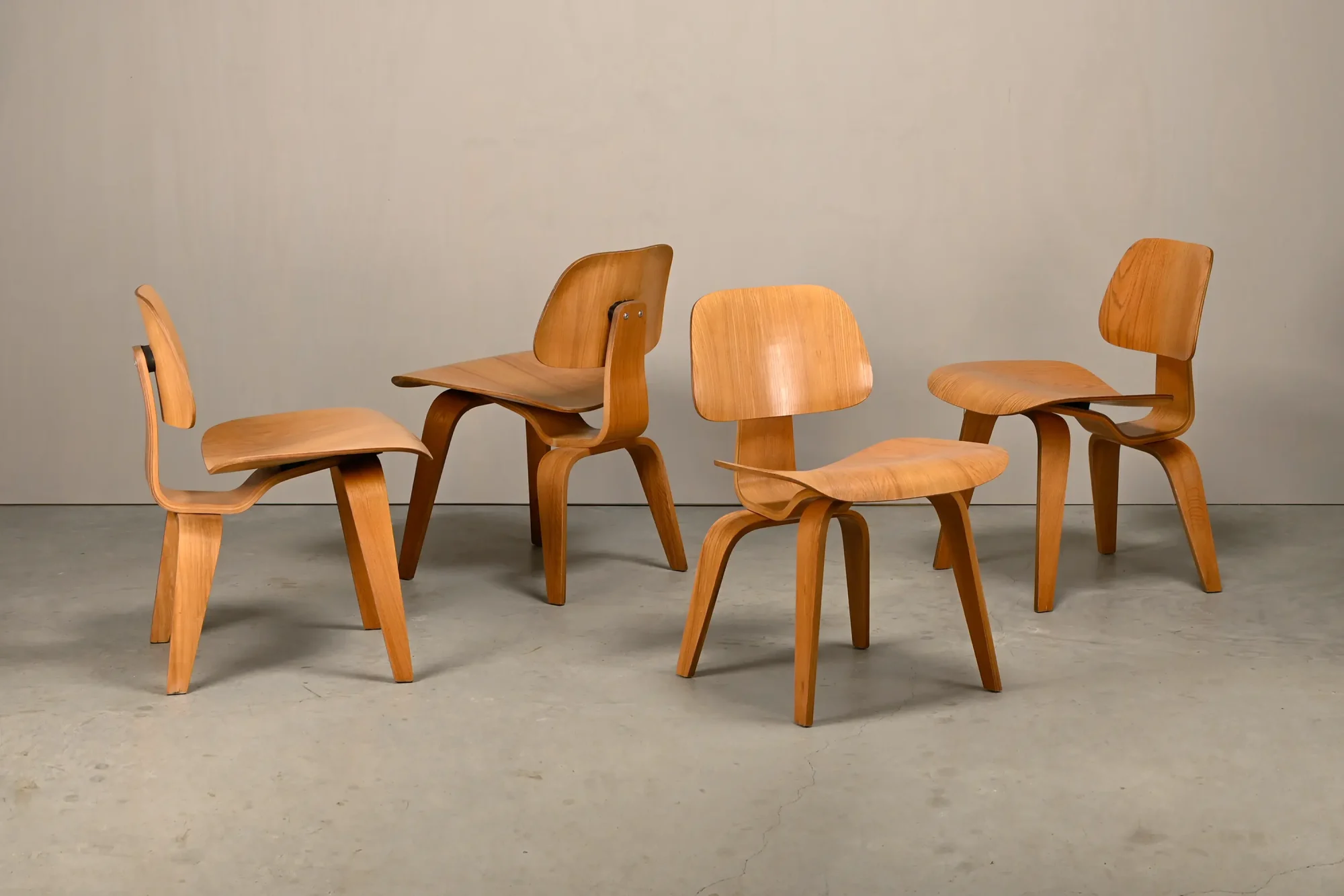 Vintage Ash DCW Plywood Chairs