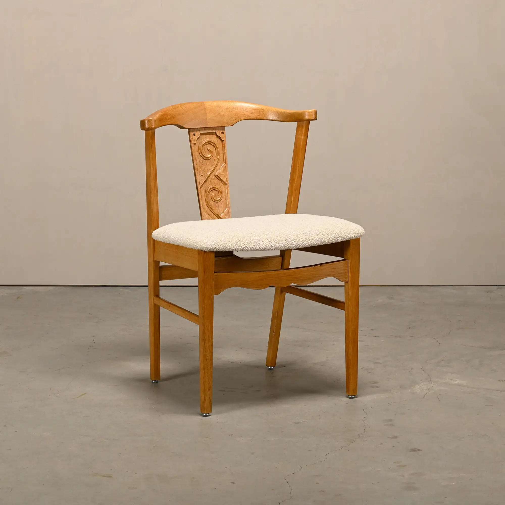 Brutalist Dining Chairs in style of Henning Kjærnulf